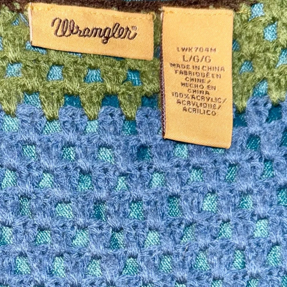 🌵WRANGLER🌵AZTEC LONG FRINGE CARDI🌵 - Picture 5 of 7